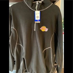 Mens XL long sleeve 1/4 Zip black LA Lakers jacket